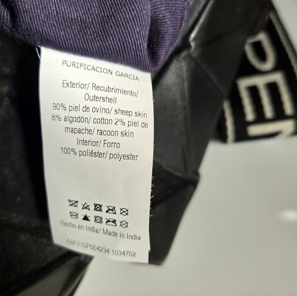 Purificacion Garcia Origami Handbag Crossbody Purse Pengui Penguin Black Leather - Picture 9 of 15